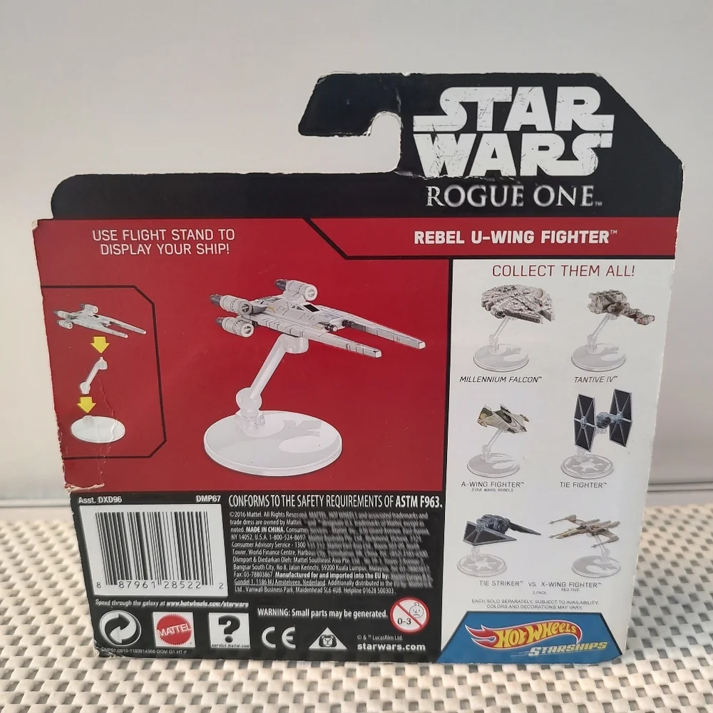 Hot Wheels Starships Rogue One Rebel U-Wing Fighter Star Wars Die-Cast NWT Disne